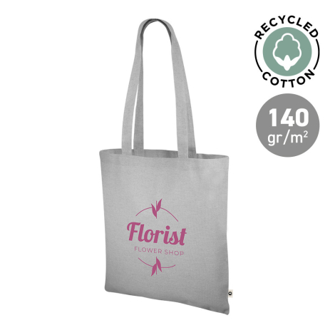 Sac personnalisé coton recyclé 140g grande anses Waterfall