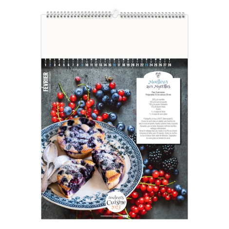 Calendrier illustré promotionnel - couleurs cuisine