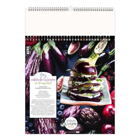 Calendrier illustré promotionnel - couleurs cuisine