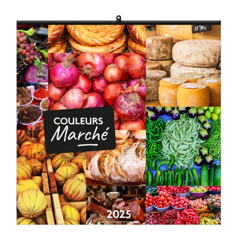 Calendrier illustré personnalisable - Couleurs marché