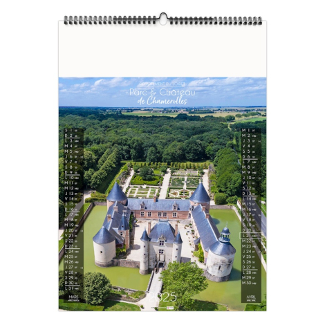 Calendrier illustré personnalisable - Parcs et châteaux