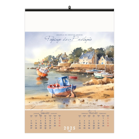 Calendrier illustré personnalisable - Paysages