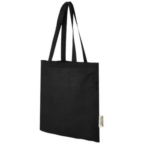 Sac cabas personnalisable en coton recyclé 140g de 7L Madras