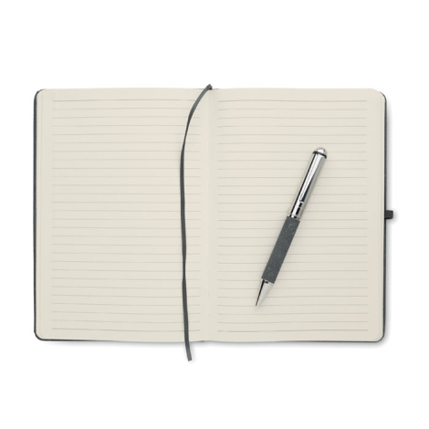 Coffret publicitaire carnet cuir recyclé et stylo ELEGANOTE