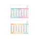 Calendrier bancaire promotionnel - PASTEL