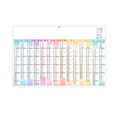 Calendrier bancaire promotionnel - PASTEL