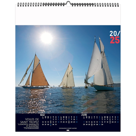 Calendrier illustré publicitaire - Voile