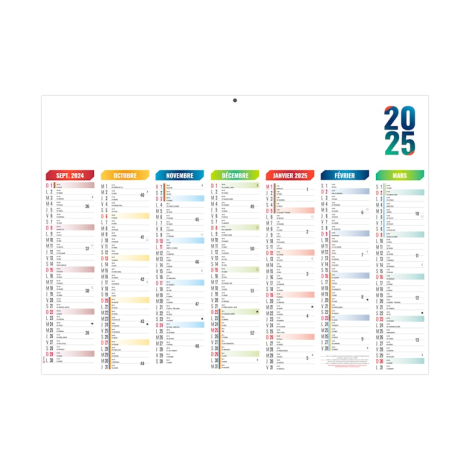 Calendrier scolaire publicitaire - Arlequin