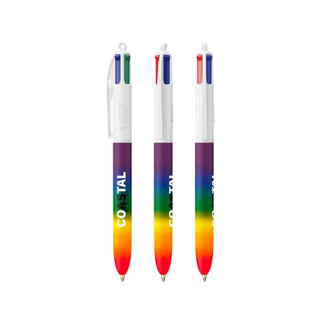 Stylo BIC® 4 Couleurs® Rainbow Decor personnalisable
