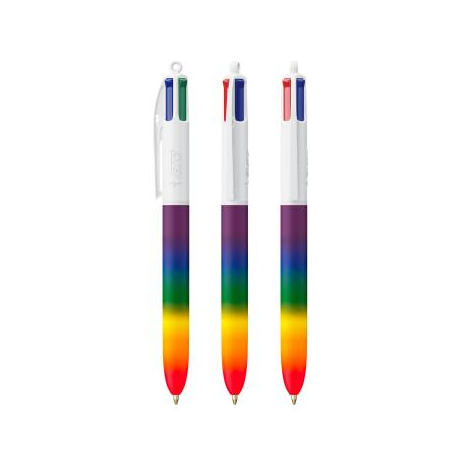 Stylo BIC® 4 Couleurs® Rainbow Decor personnalisable