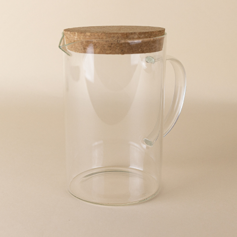 Carafe personnalisée borosilicate et couvercle liège ESSENCE