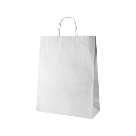 Sac en papier publicitaire 18x24 cm GALI WHITE