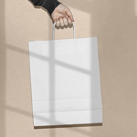 Sac papier à personnaliser 32x40 cm BIG KALI WHITE