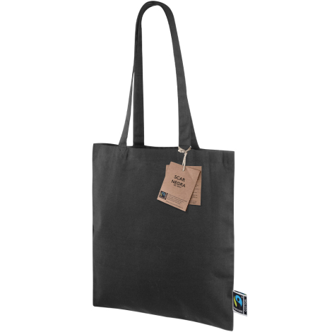 Sac en coton fairtrade 180g promotionnel NOIR SCAR