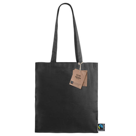 Sac en coton fairtrade 180g promotionnel NOIR SCAR