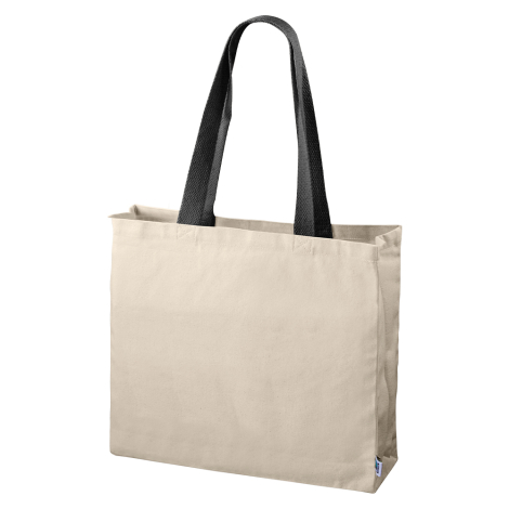 Tote bag publicitaire coton Fairtrade 280g avec soufflet ATLAS