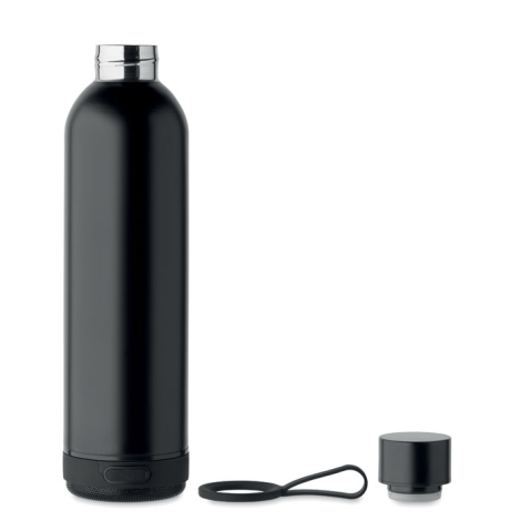 Bouteille publicitaire 500ml inox recyclé et haut-parleur Musey