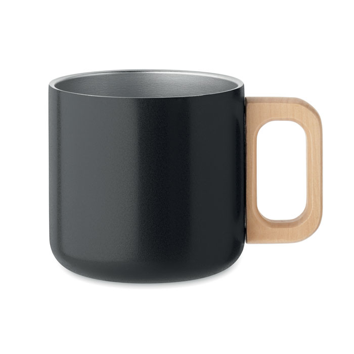 Mug publicitaire inox recyclé 350ml Acero Noir