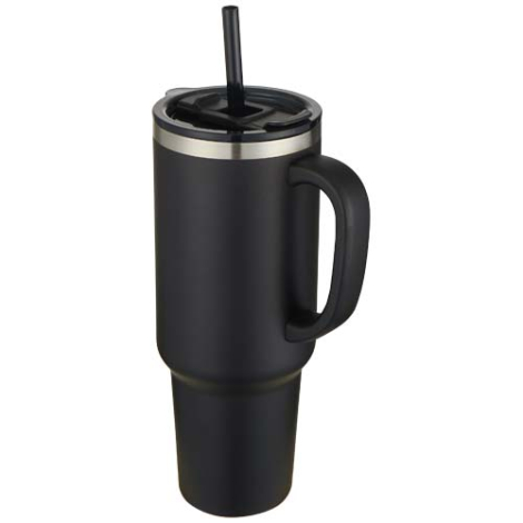 Mug inox recyclé 1200ml avec paille à personnaliser Sydney