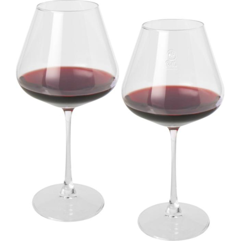 Ensemble de 2 verres à vin personnalisable Rosso 