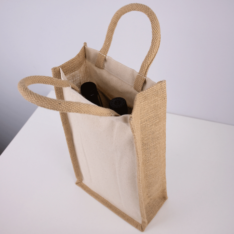 Sac cabas pour 2 bouteilles à personnaliser