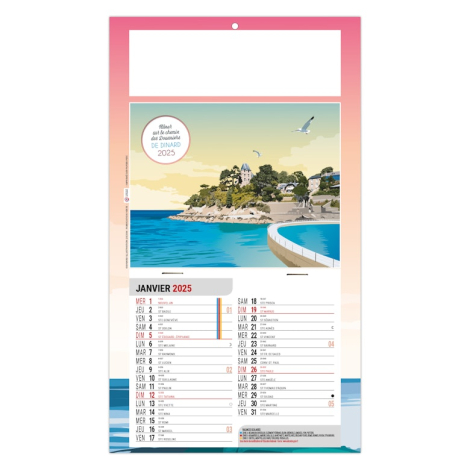 Calendrier plaque 1 vue personnalisable - Reine