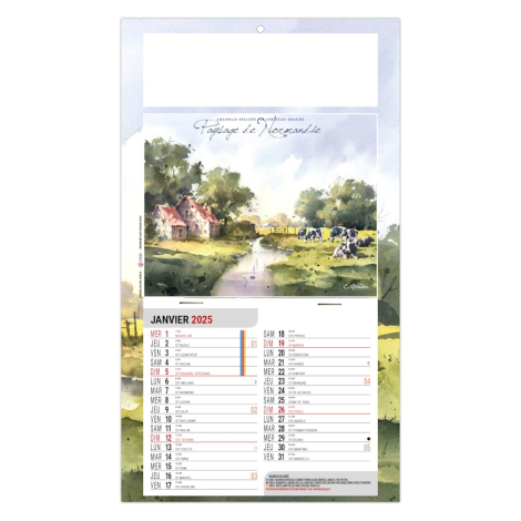 Calendrier 2025 plaque 1 vue personnalisable - Lise