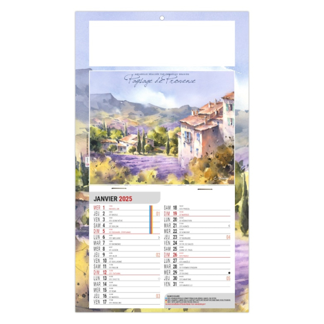 Calendrier 2025 plaque 1 vue personnalisable - Lise