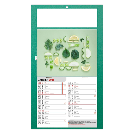 Calendrier sur plaque 1 vue personnalisable - Diet