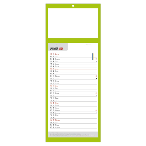 Calendrier promotionnel sur plaque 1 vue