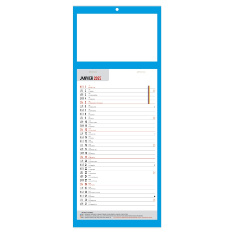 Calendrier promotionnel sur plaque 1 vue