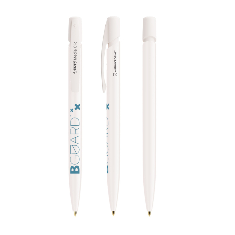 Stylo bille BIC® personnalisable Media Clic BGUARD™ antimicrobien