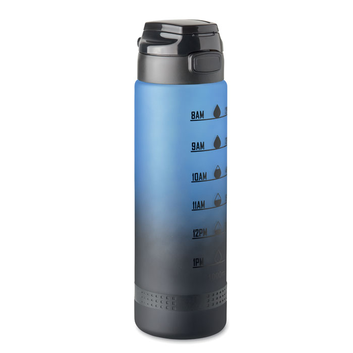 Bouteille publicitaire de sport rPET 1L Level Bleu