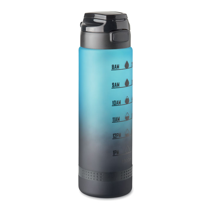 Bouteille publicitaire de sport rPET 1L Level Turquoise