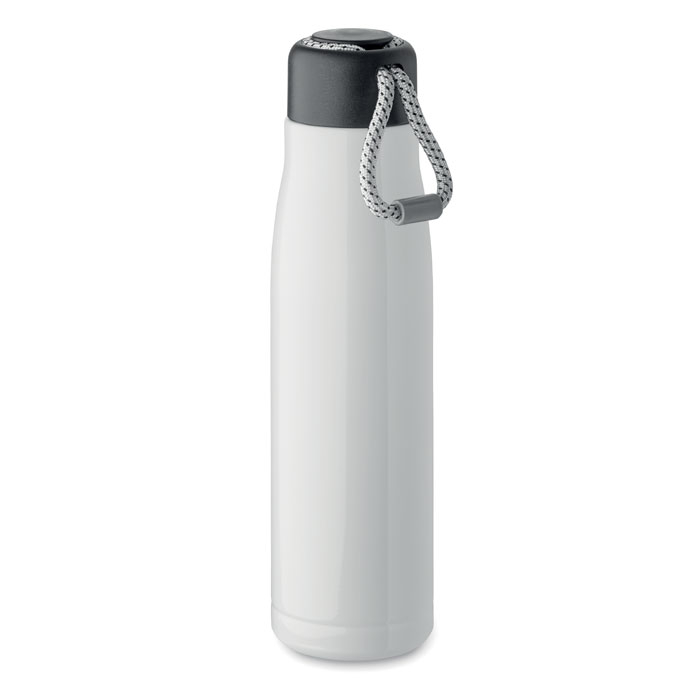 Bouteille publicitaire double paroi recyclée 500ml CORDLE Blanc