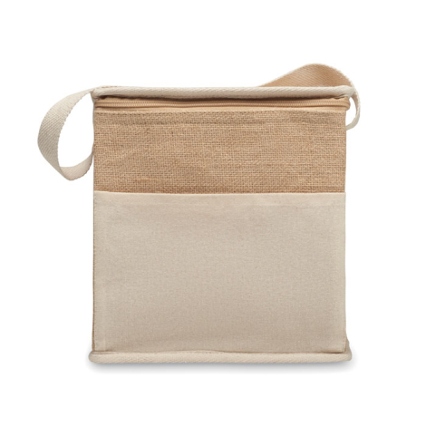 Sac personnalisable isotherme toile et jute 3L LONA