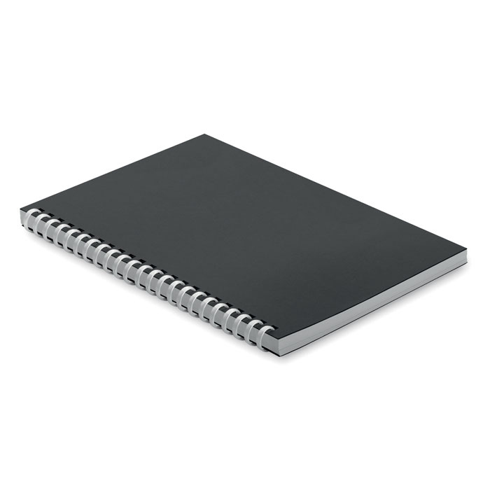 Carnet A5 en carton recyclé personnalisable RECARNOTE Noir