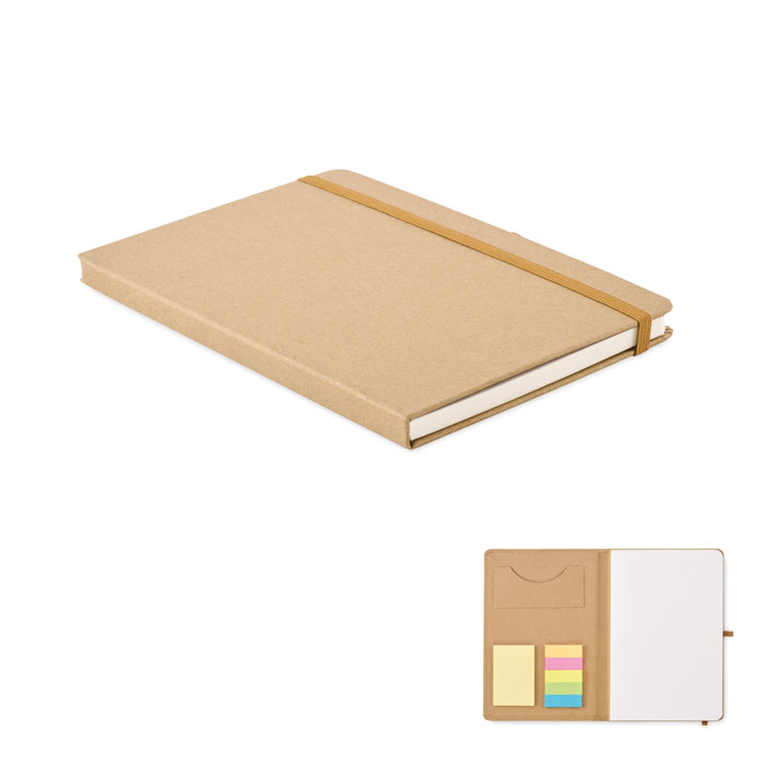 Carnet A5 personnalisable en papier recyclé STICKNOTE Beige