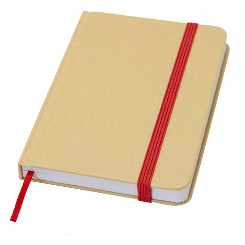 Carnet A6 uni recyclé promotionnel Reed Rouge