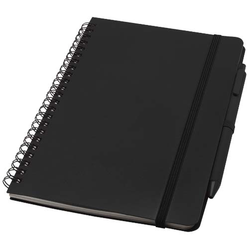 Carnet personnalisable recyclé avec stylo A5 Thalaasa Noir